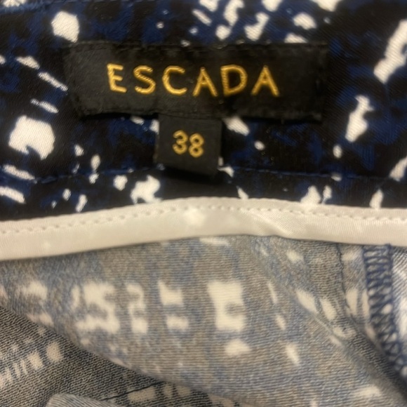 Escada Talas Weave Print Ankle Pants Navy - Picture 8 of 9